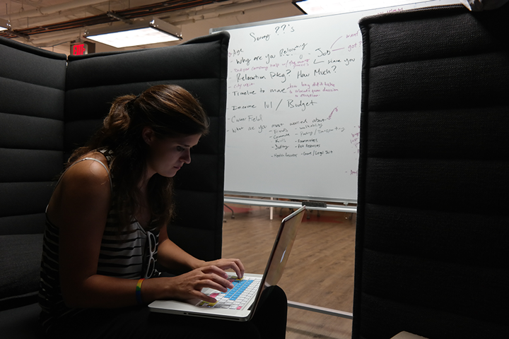 Searching Person searching through documents.