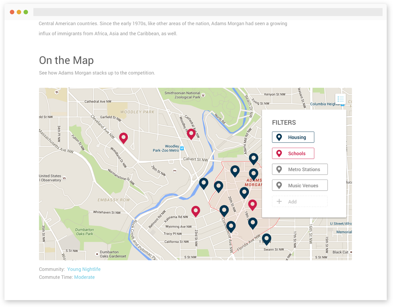 Mapbox integration; map view