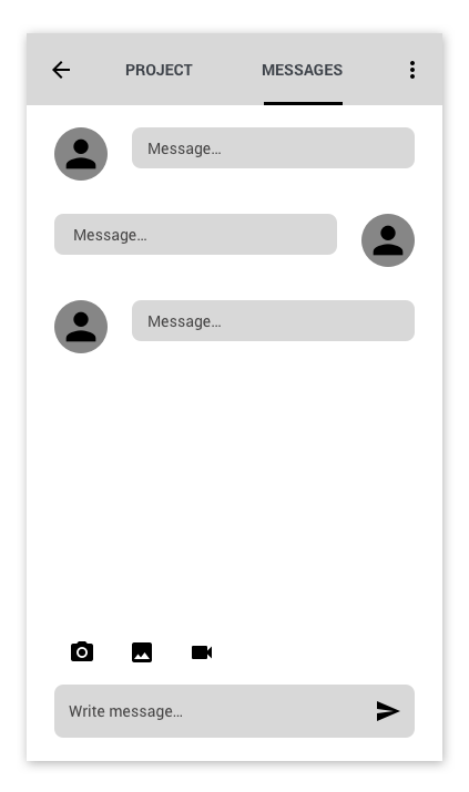 Messaging screen
